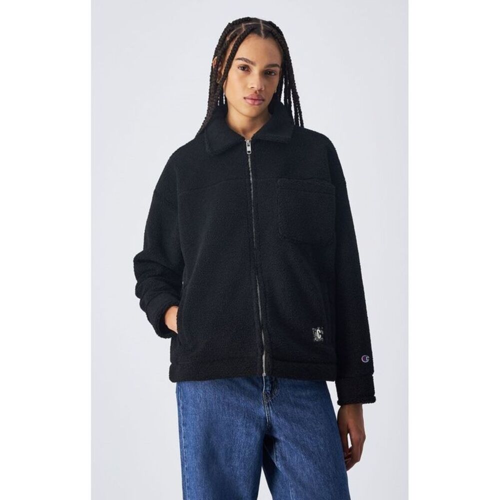 Champion Black Polyester Full-Length Women's Jacket